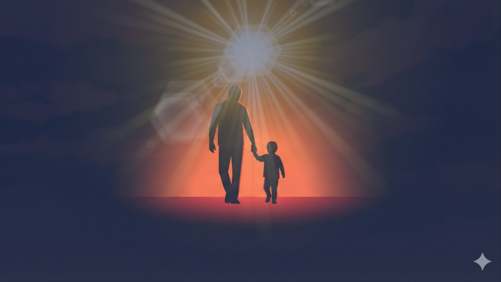 シンプルなイラストまたは写真的イメージ
父親と子どもの後ろ姿のシルエット、または「伴走」をイメージした抽象的なイラスト。
文章だけだと硬くなりがちなセクションに、感情的なアクセントを加えられます。読者の共感を引き出すポイントになります。